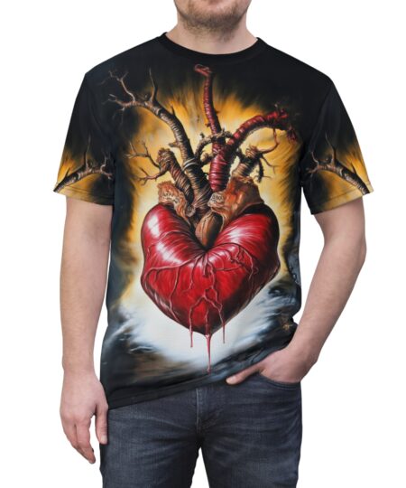 Heartfelt Unisex Tee with AOP Design Valentines Day Gift 9 Toasted Styles