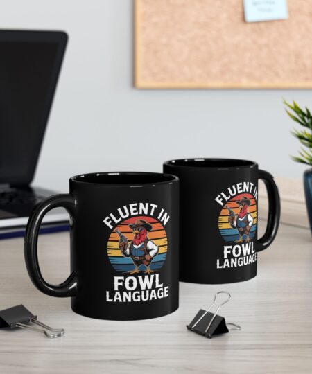 Fluent in Fowl Language Mug | Funny Coffee Cup for Chicken Lovers, Gift for Bird Enthusiasts