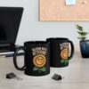 Bloom With Attitude Mug - Black Ceramic Coffee Cup - Gift for Gardeners, Flower Lovers, Motivational Quote