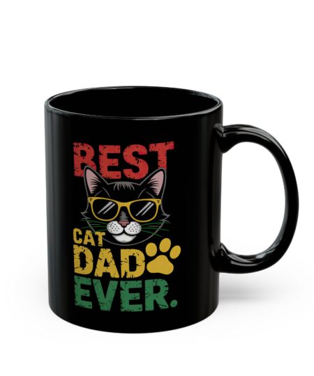 Cool Cat Dad Mug - Best Cat Dad Ever Gift, Cat Lover Coffee Cup, Birthday Present for Pet Owners, Funny Cat Mug