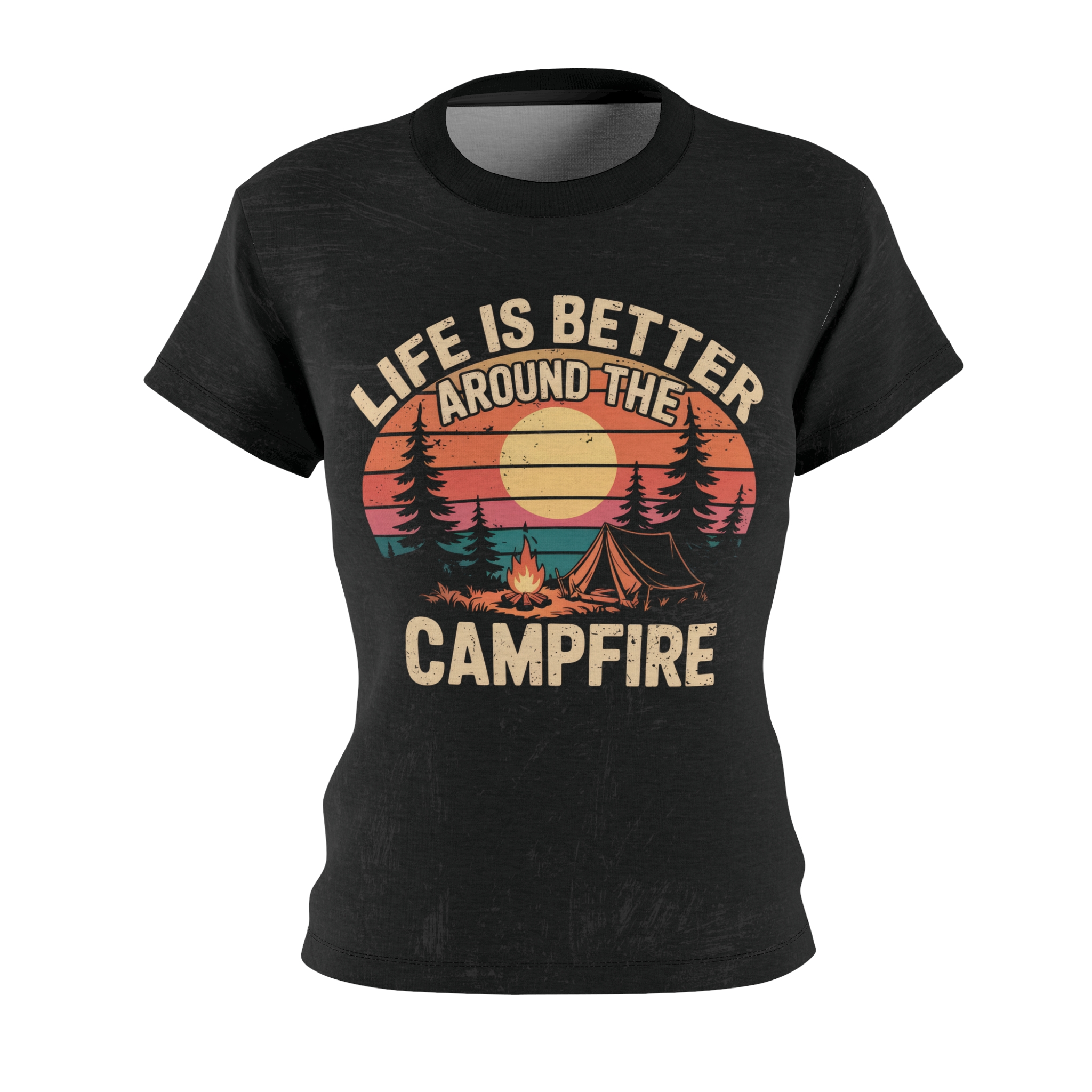 Campfire Vibes Women's Tee, Outdoor Adventure Shirt, Nature Lover's Gift, Camping Apparel - Image 2