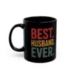Black ceramic mug with 