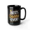 Black mug with the words 