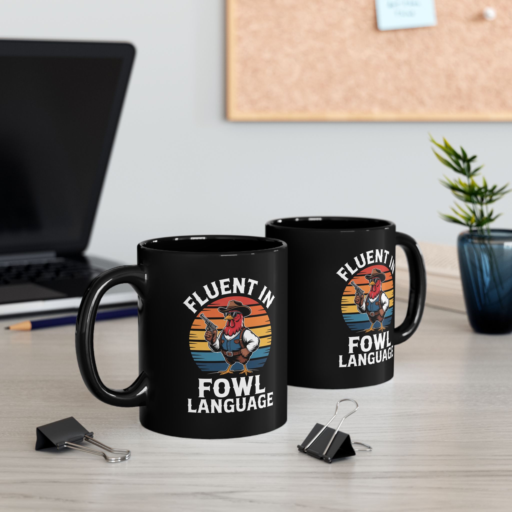 Fluent in Fowl Language Mug | Funny Coffee Cup for Chicken Lovers