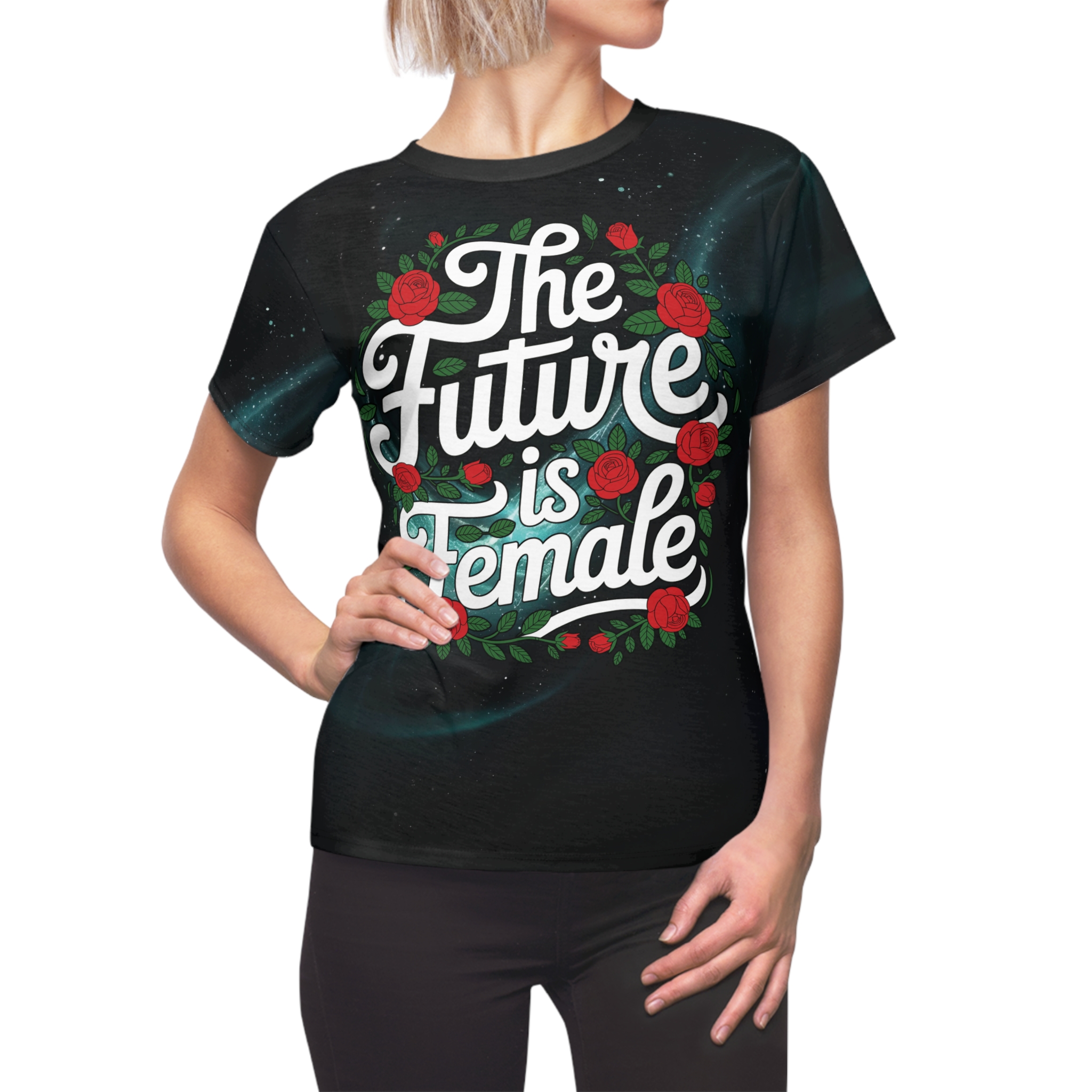 The Future is Female Space All Over Print Tee