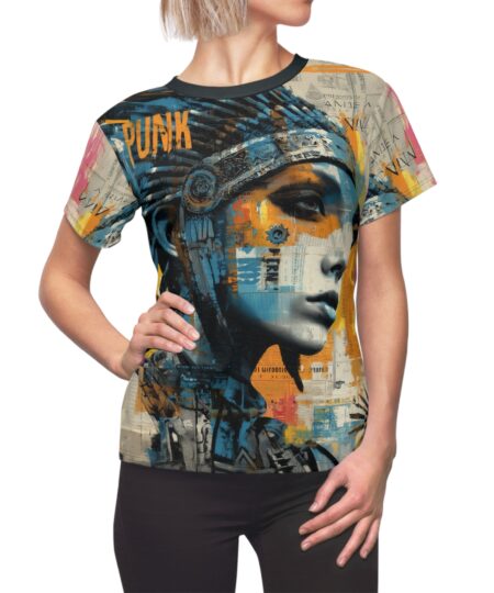 Punk Art Women’s Tee – Vibrant Graphic Shirt, Alternative Fashion Top, Unique Streetwear