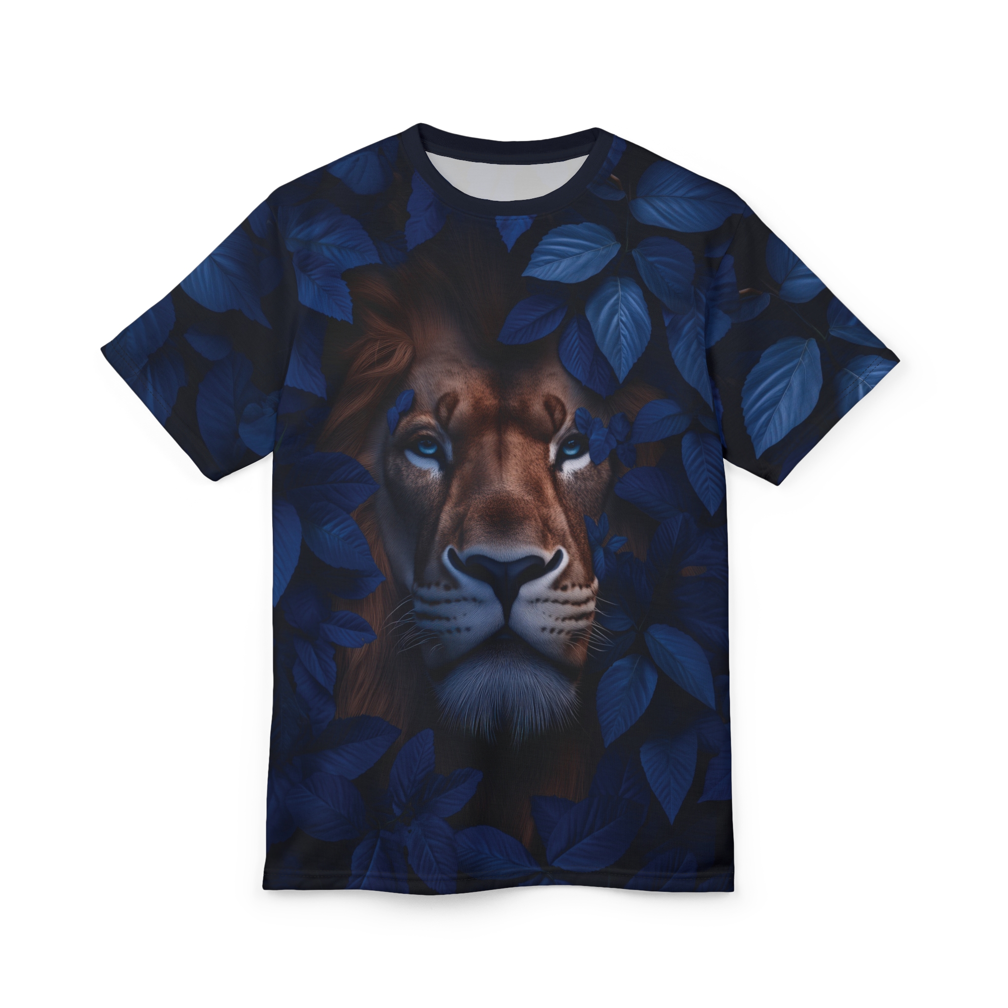 Majestic Lion AOP Tee - Unisex Shirt, Unique Graphic T-Shirt, Animal Lover Gift, Nature Tee, Wildlife Apparel - Image 3