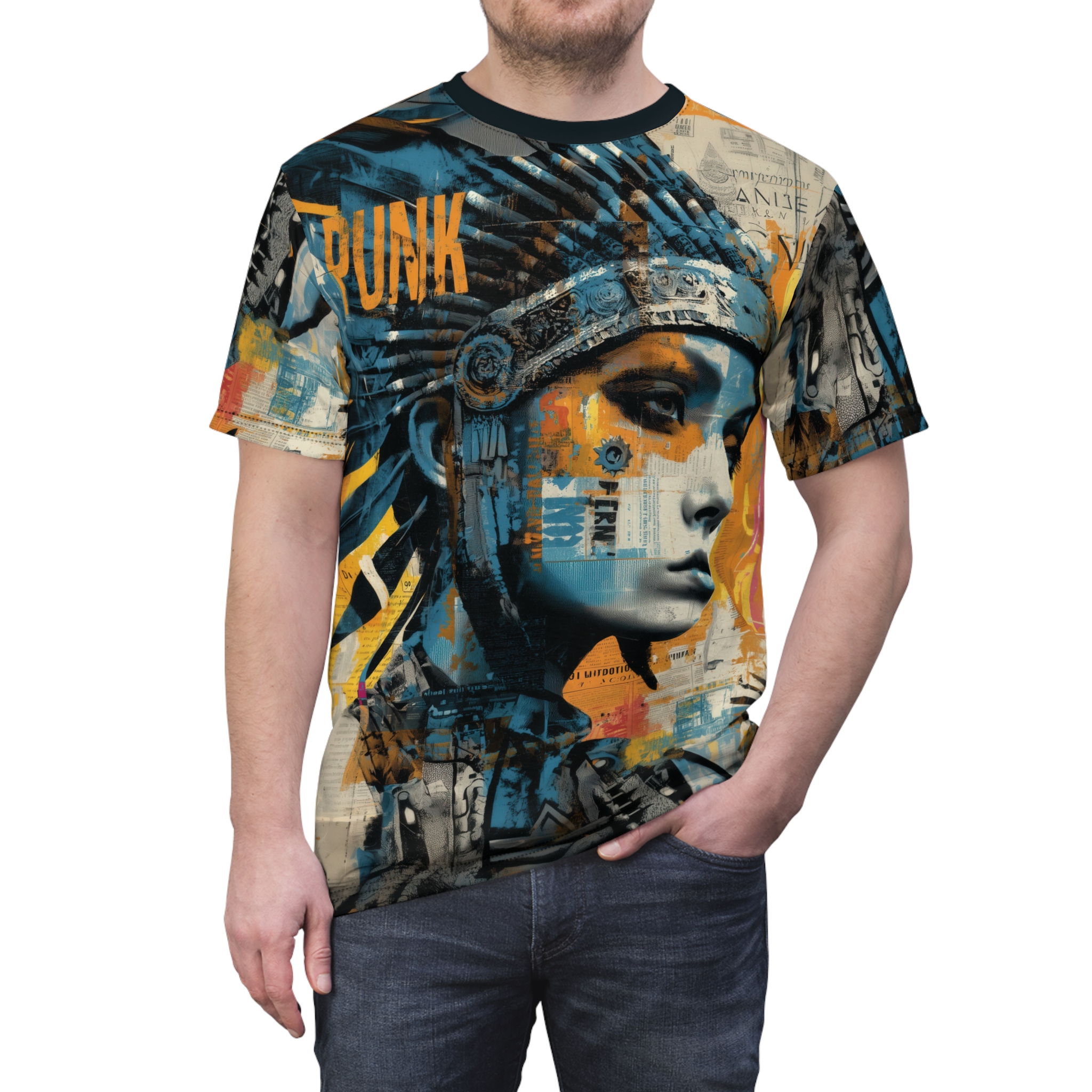 Punk Art Unisex Tee, Vibrant Graphic Shirt, Alternative Fashion Top, Unique Streetwear