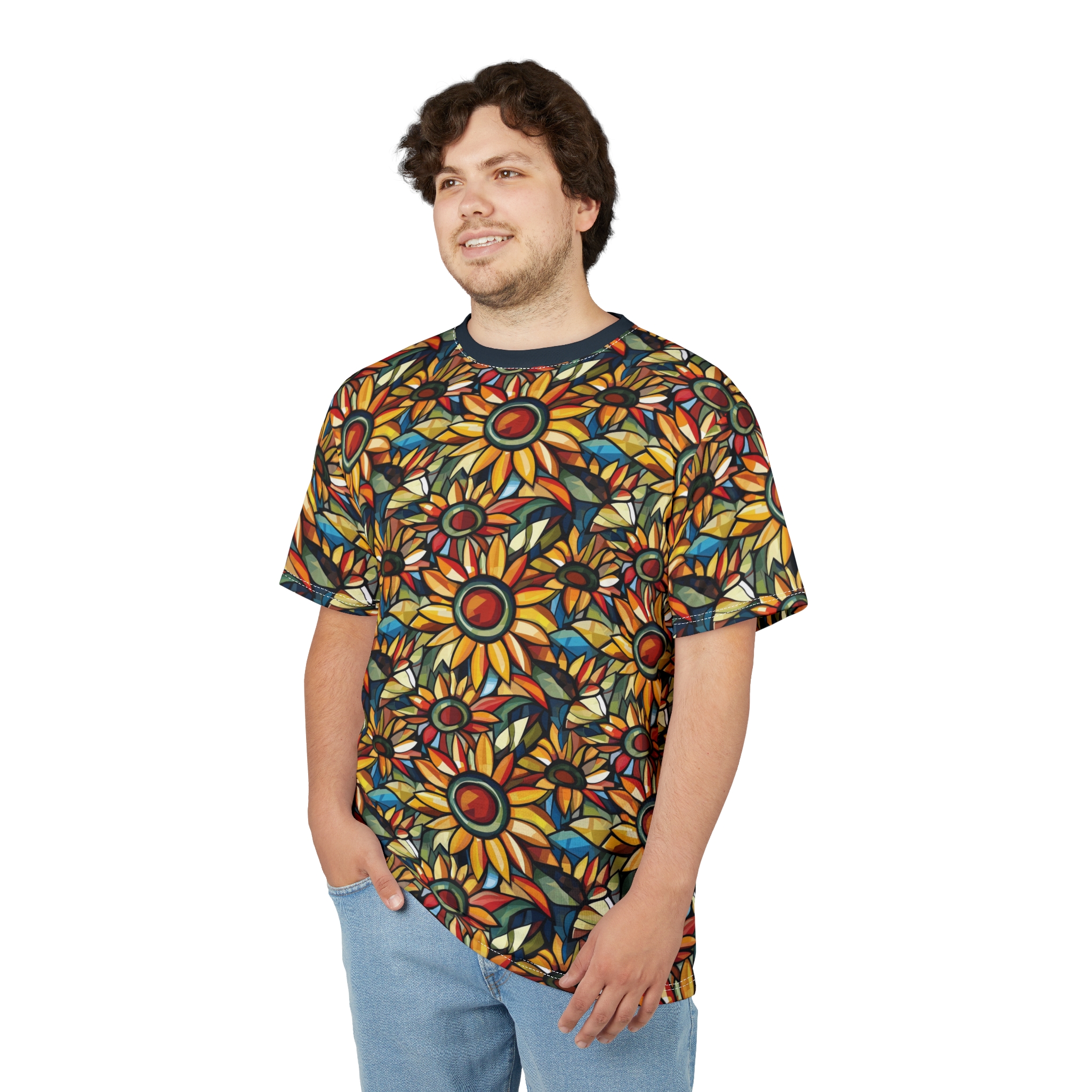 Vibrant Floral Unisex Tee, Summer Top, Casual Wear, Gift for Her, Nature Lover Shirt, Boho Style T-Shirt - Image 4