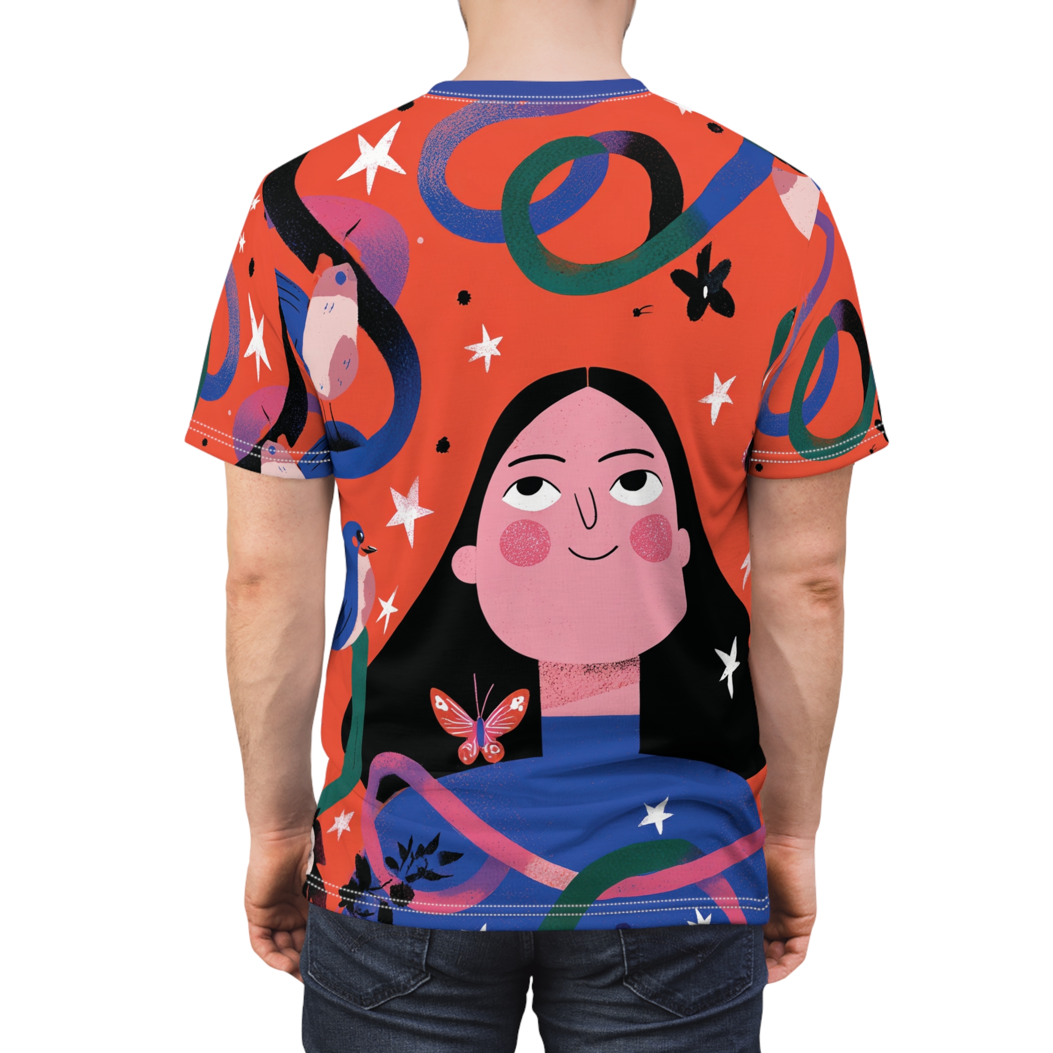 Colorful Artistic Unisex Tee, Vibrant Graphic T-Shirt, Creative Fashion Statement, Unique Gift for Art Lovers, Fun Everyday Wear - Image 2