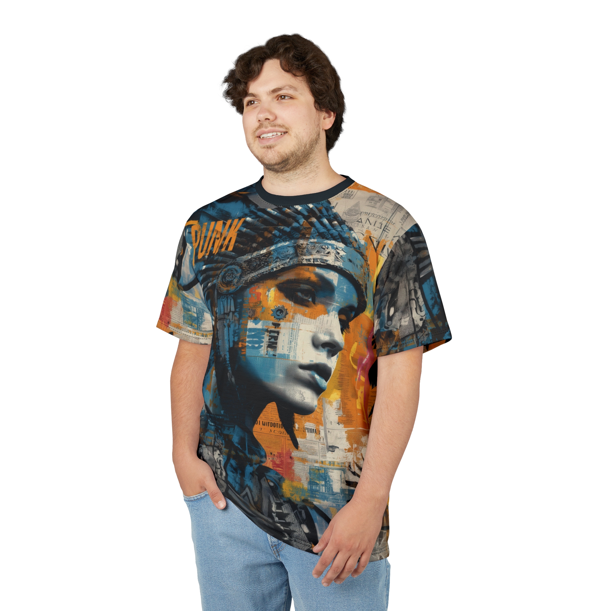 Punk Art Unisex Tee, Vibrant Graphic Shirt, Alternative Fashion Top, Unique Streetwear - Image 4