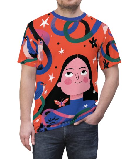 Colorful Artistic Unisex Tee, Vibrant Graphic T-Shirt, Creative Fashion Statement, Unique Gift for Art Lovers, Fun Everyday Wear