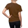White stitching details this brown all over print apparel, featuring a plain, uniform color design.