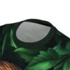 Lush emerald green leaves cover this sublimation graphic tee, displaying dense tropical botanical vegetation patterns.