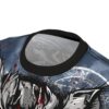 Dark blues, greys, and black splatters with red blood drops cover this oversized full print tee, a fierce panther graphic with sharp lines and intense eyes.