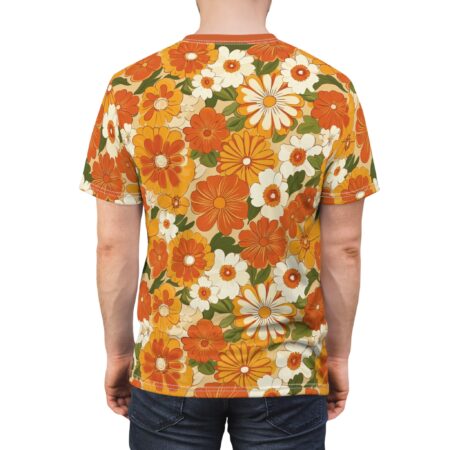 Stylish Floral Print Unisex Tee, Colorful Spring Shirt, Casual Summer Top, Unique Gift for Her, Retro Style Clothing – durable everyday unisex apparel