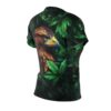 Vibrant green leaves and a majestic brown eagle cover this sublimation graphic tee, depicting a wild jungle scene.