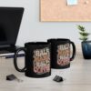 Black ceramic mug with