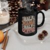 Black ceramic mug with