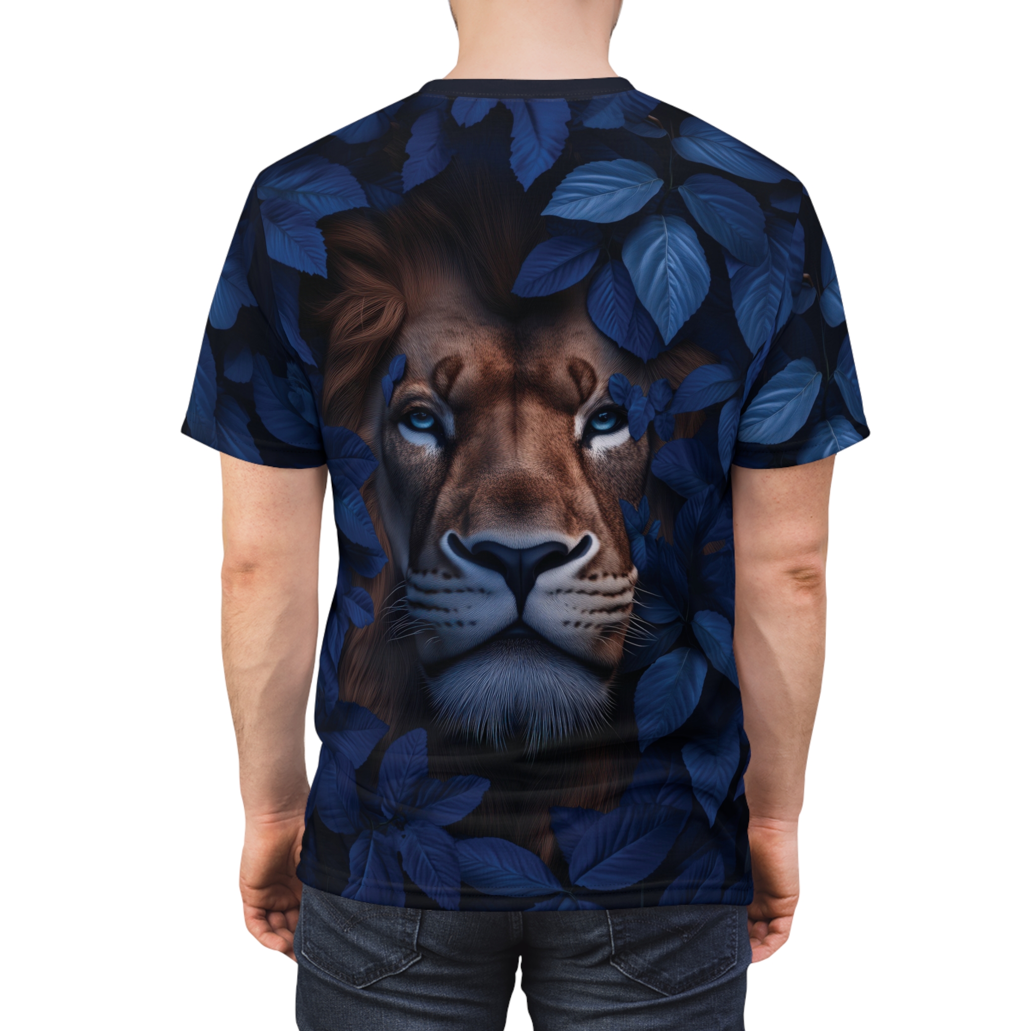 Majestic Lion All Over Print T-Shirt - Unique Graphic T-Shirt - Image 2