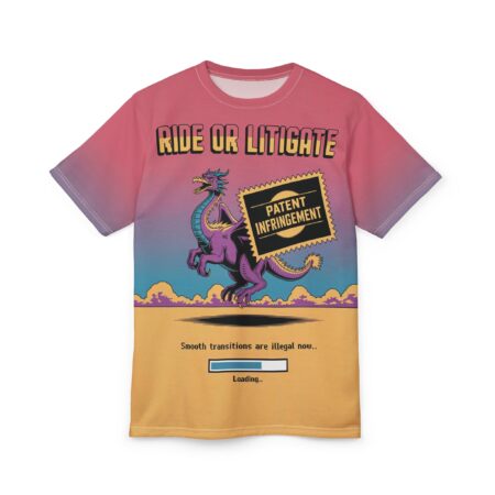 Alternative view of Retro Dragon All Over Print T-Shirt – Vintage Colors - Patent Infringement Mount System