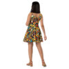 Elegant Vibrant Floral Skater Dress Perfect for Spring, Casual Style, Summer Wardrobe – flattering all-over print skater dress