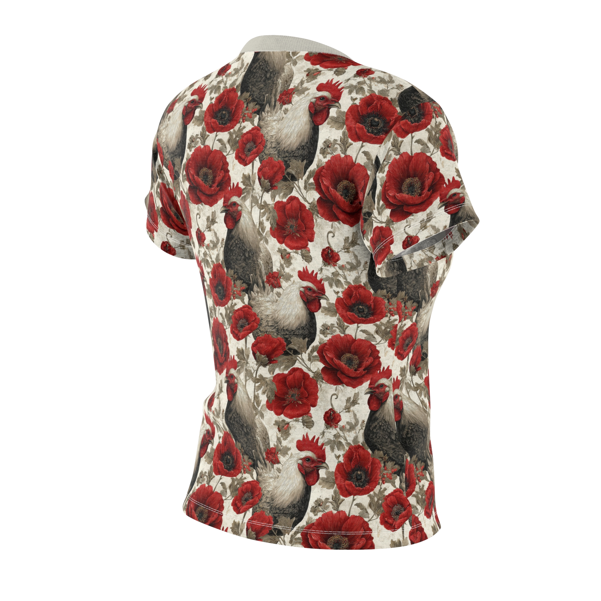 Vintage Floral Rooster Women's Tee - Rustic Farmhouse Style Top - Image 4
