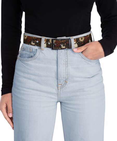 Cats And Kitten And Floral Design Adjustable Belt for Stylish Outfits
