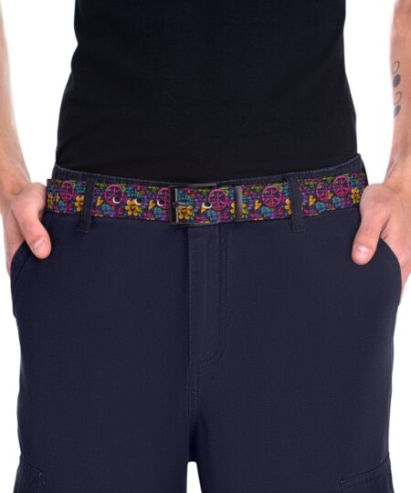 Peace & Flower Pattern Belt