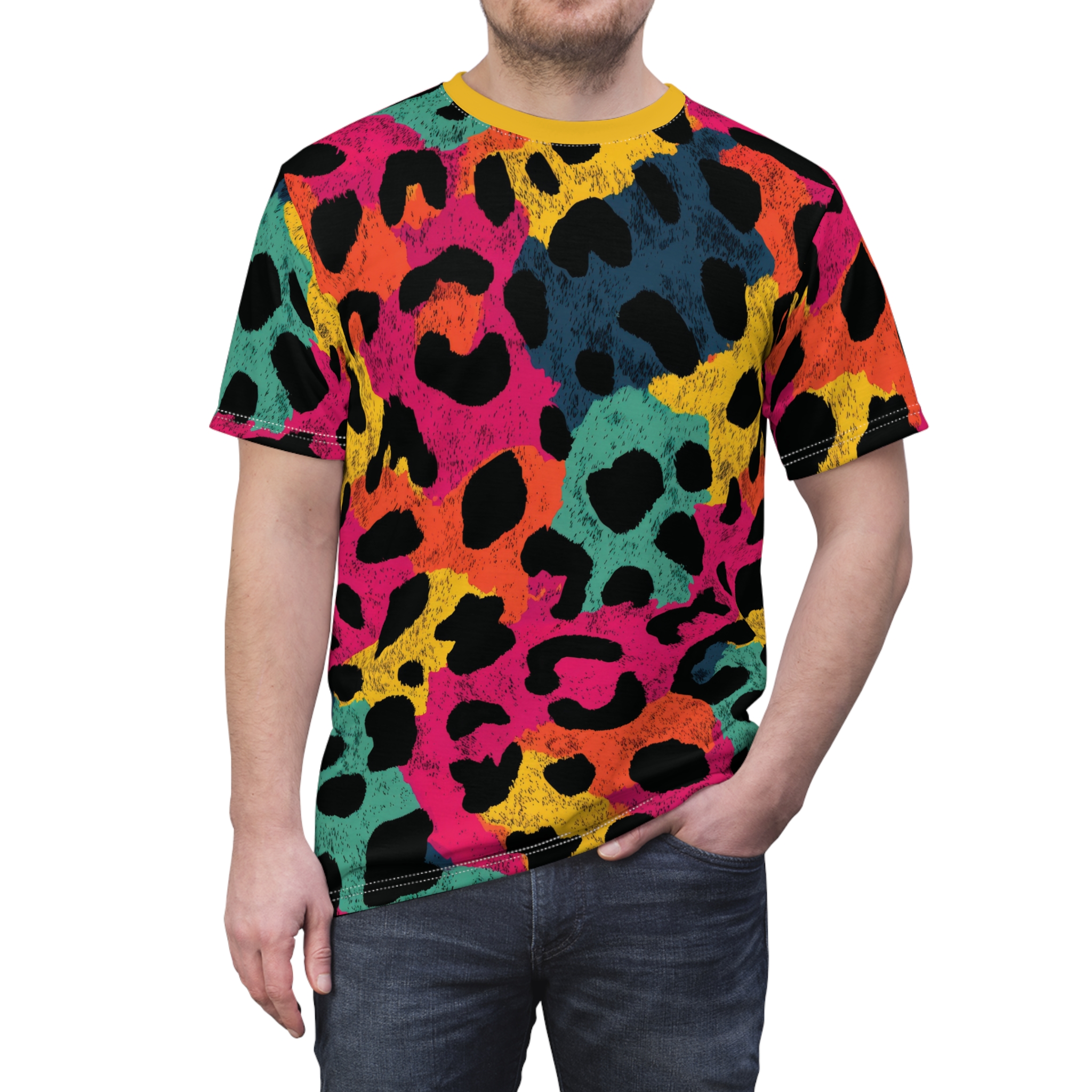 Colorful Leopard Print Unisex Tee