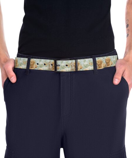 Playful Puppy Print Belt for Animal Lovers