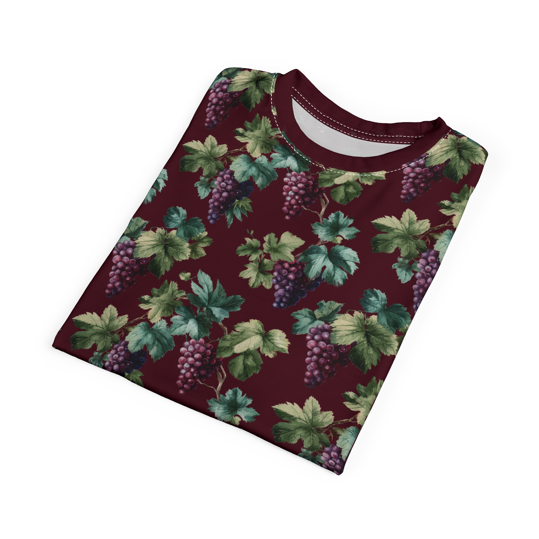 Vintage Grapevine Unisex Tee - Floral All Over Print For Wine Lovers - Image 7