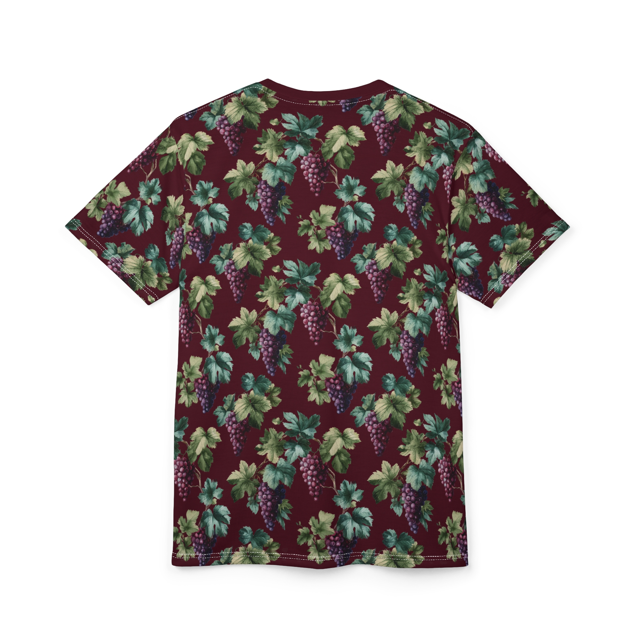 Vintage Grapevine Unisex Tee - Floral All Over Print For Wine Lovers - Image 3