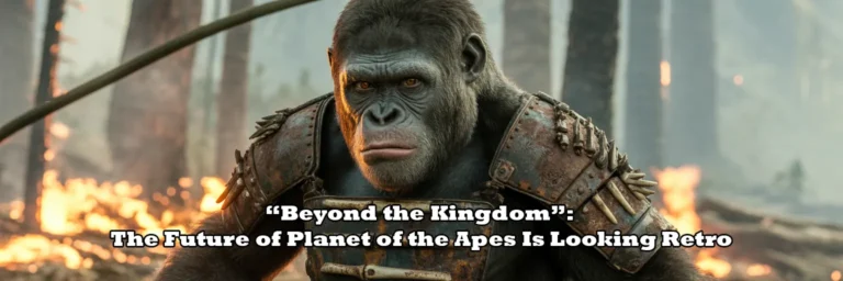 Planet of the apes Leak shot kingdom of the planet of the apes banner
