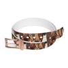 Boho cat and floral all over print belt, featuring a seamless wrap around sublimation design with multiple cat breeds and earthy foliage.