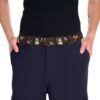 All over print belt featuring a repeating pattern of vintage cats and dark floral graphics. Seamless sublimation print.