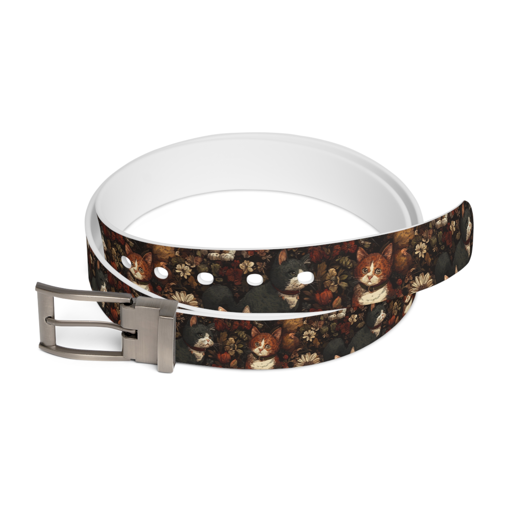 Cat Kitten And Floral Design Adjustable Belt for Stylish Outfits - Image 16