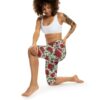 Sleek Chic Floral Rose Capri Leggings – breathable activewear capri leggings - Detail View 4