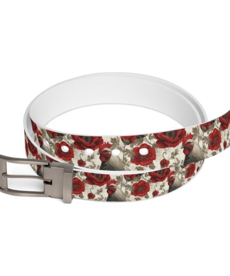 Chicken Rooster Floral Print Belt for Everyday Style 2 Toasted Styles