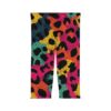 Stylish Colorful Animal Print Capri Leggings for Stylish Comfort – soft and flexible women’s capri leggings - Detail View 2