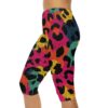 Comfortable Colorful Animal Print Capri Leggings for Stylish Comfort – flattering capri-length all-over print leggings - Main View