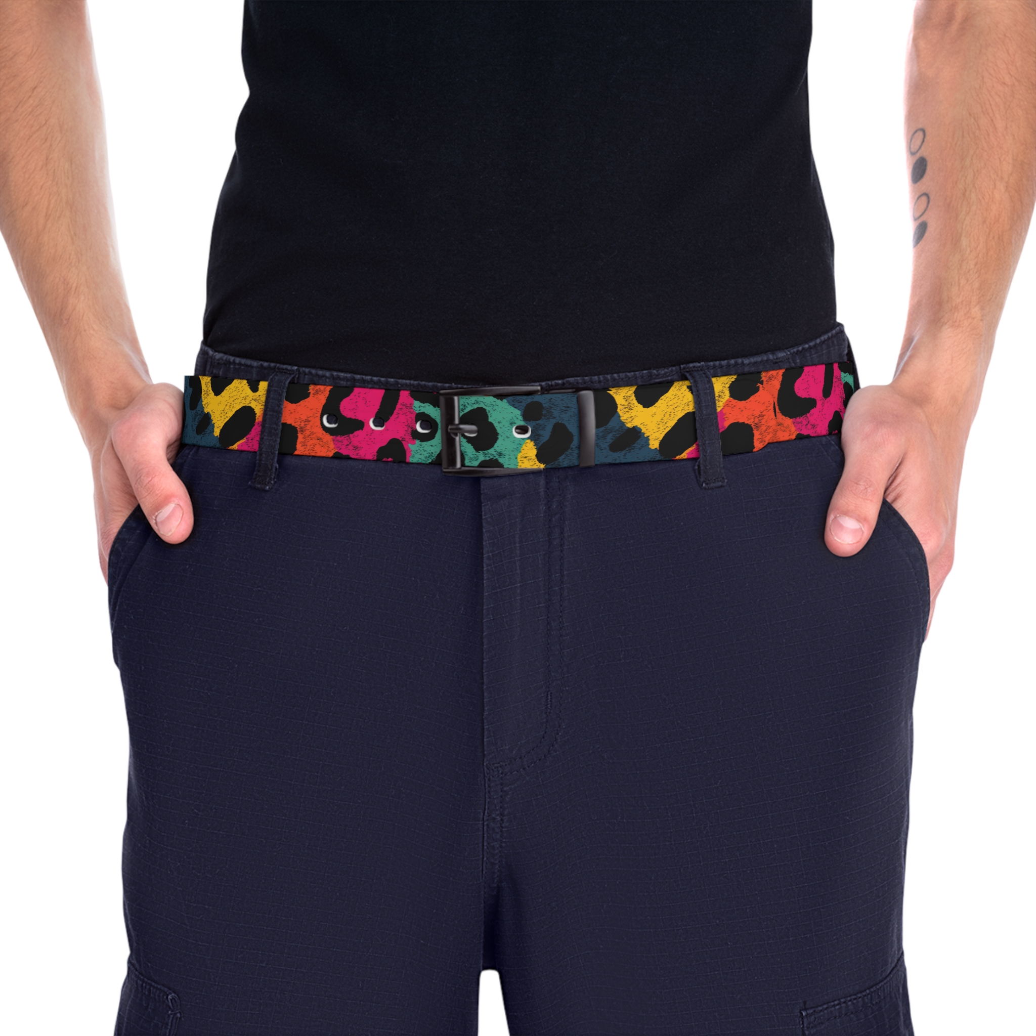 Colorful Leopard Print Custom Belt for Trendy Style - Image 3