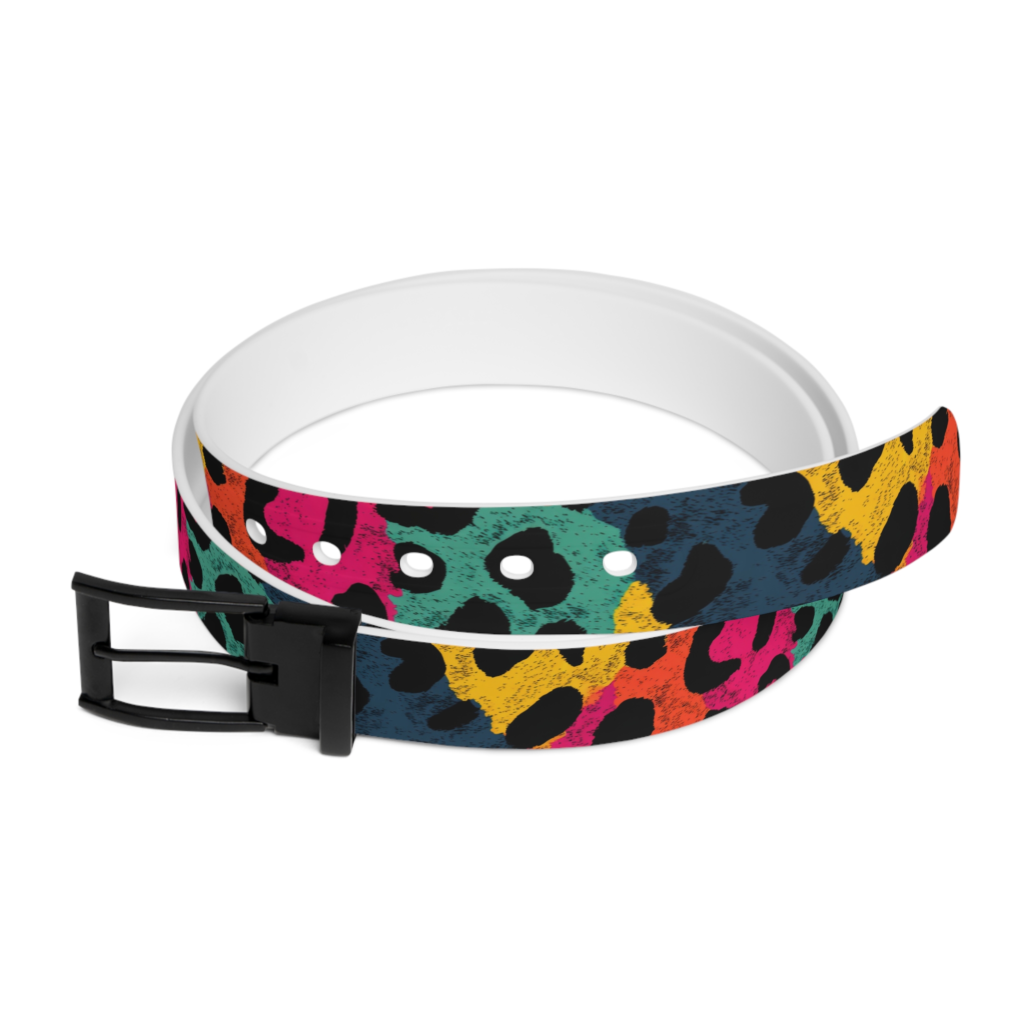 Colorful Leopard Print Custom Belt for Trendy Style