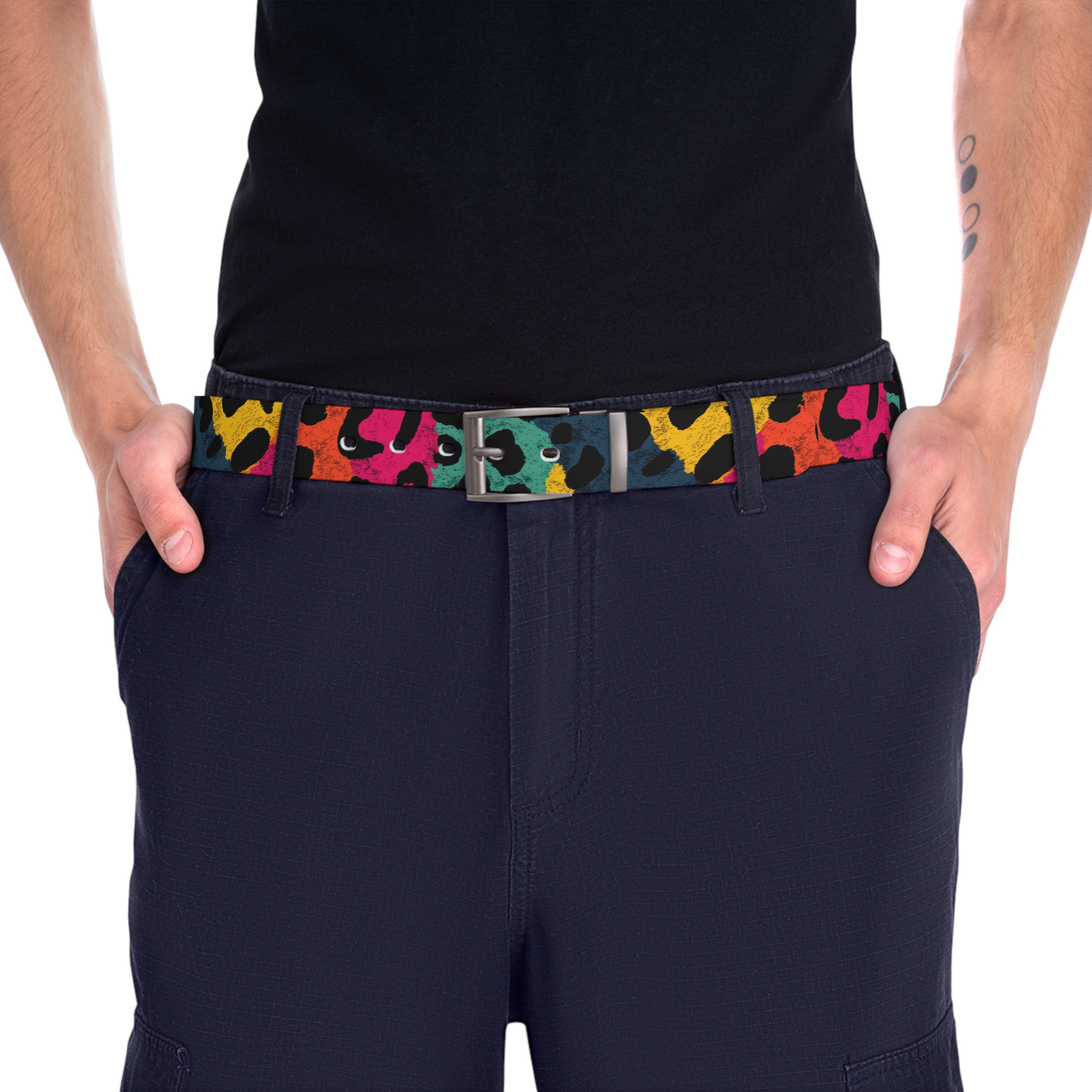 Colorful Leopard Print Custom Belt for Trendy Style - Image 9