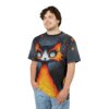 Fiery Cat Graphic Tee - Unique Unisex All Over Print T-Shirt 6 Toasted Styles