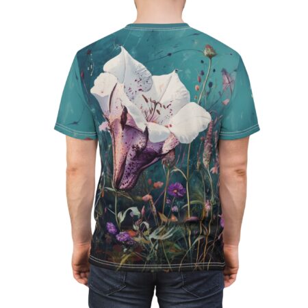 Alternative view of Floral Art Unisex All Over Print T-Shirt - Vibrant Nature Design