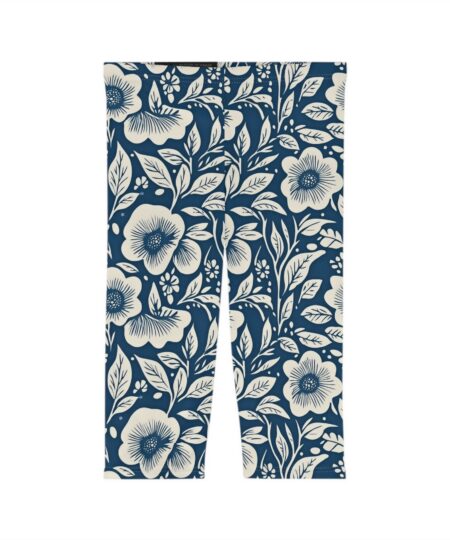 Floral Print Capri Leggings for Women 7 Toasted Styles