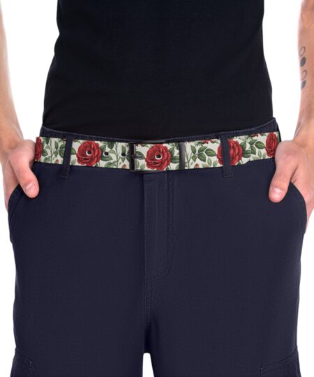 Floral Rose Pattern Belt - Stylish and Chic Accessory for Everyday Wear 10 Toasted Styles