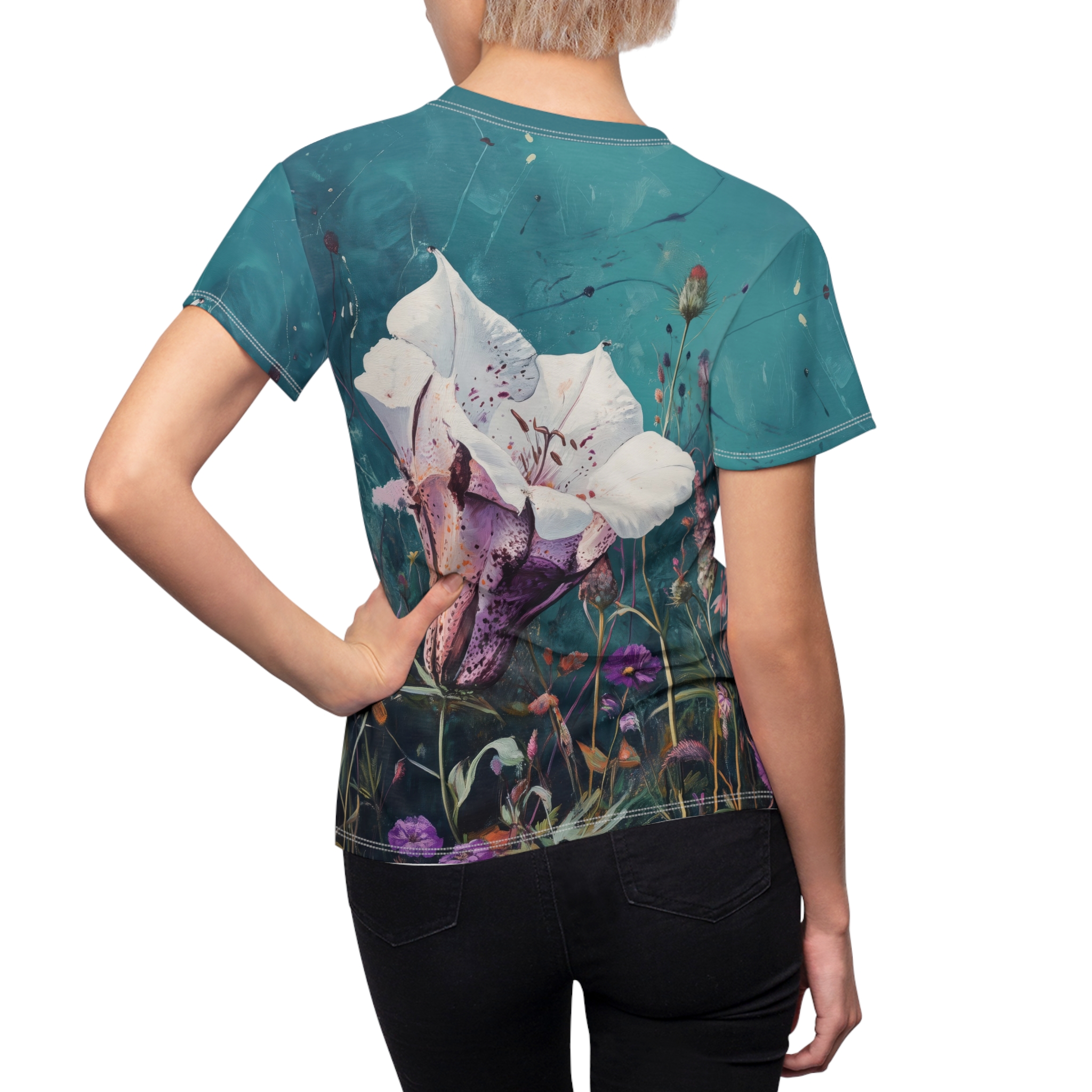 Floral Women's All Over Print Tee - Vibrant Nature Design 5 Toasted Styles