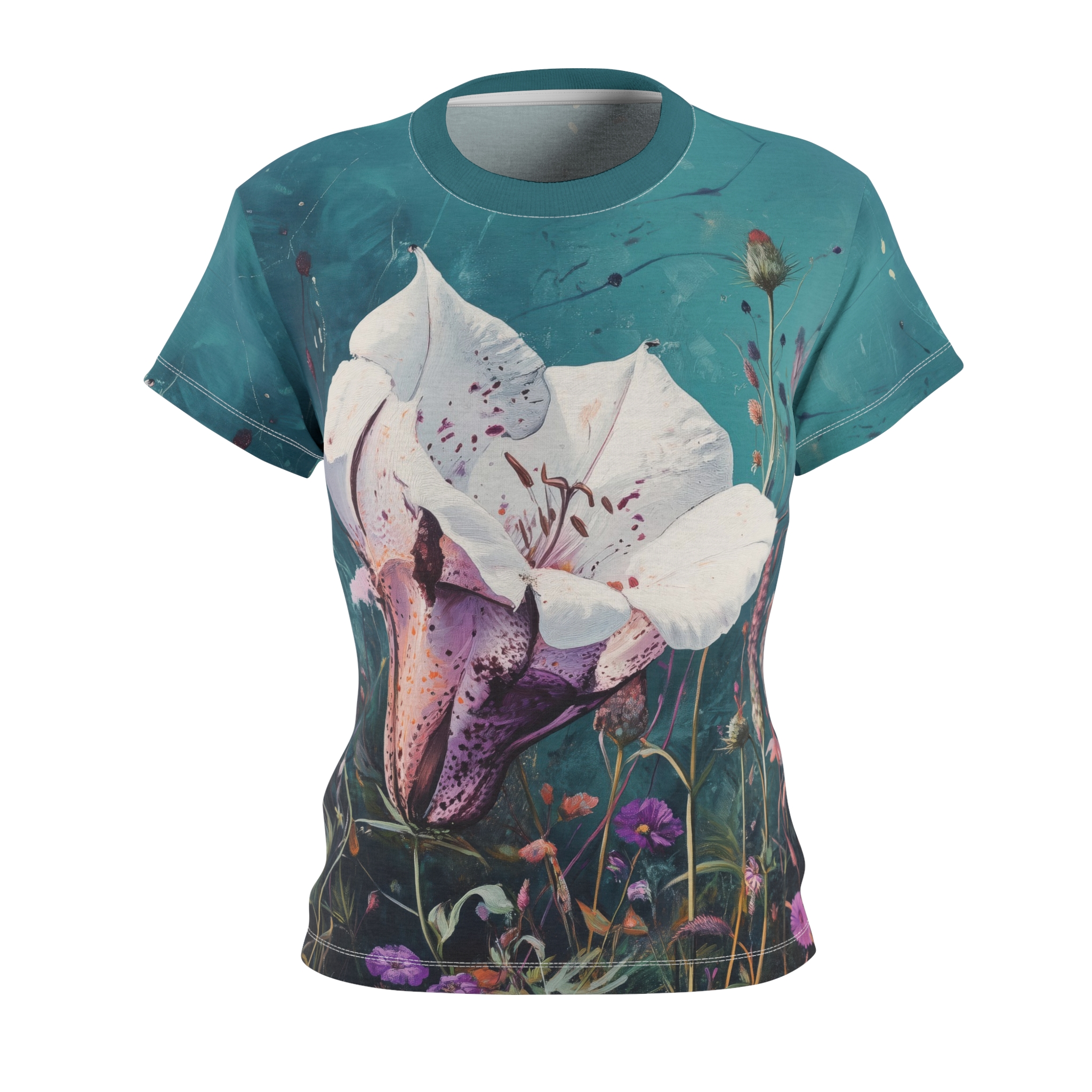 Floral Women's All Over Print Tee - Vibrant Nature Design 8 Toasted Styles